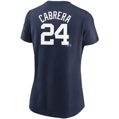 Navy Miguel Cabrera Detroit Tigers Nike Women's Name & Number T-Shirt