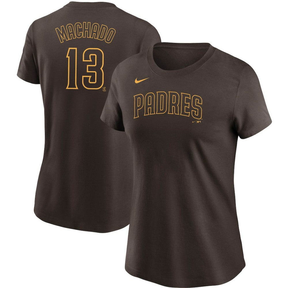 Brown Manny Machado San Diego Padres Nike Women's Name & Number T-Shirt