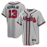 Gray Ronald Acuna Jr. Atlanta Braves Nike Road Replica Player Name Jersey