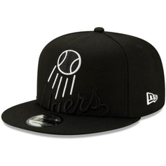 Black Los Angeles Dodgers New Era Monochrome Logo Elements 9FIFTY Adjustable Snapback Hat