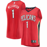 Fanatics Zion Williamson New Orleans Pelicans Replica Fast Break Jersey Red