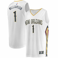 Fanatics Zion Williamson New Orleans Pelicans Replica Fast Break Jersey White