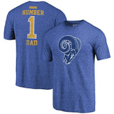 Greatest Dad Retro Tri-Blend T-Shirt - Los Angeles Rams T-shirts
