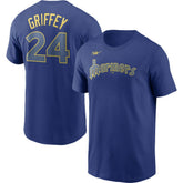 Royal Ken Griffey Jr. Seattle Mariners Nike Cooperstown Collection Name & Number T-Shirt