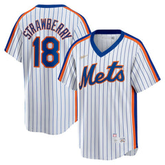 White Darryl Strawberry New York Mets Nike Home Cooperstown Collection Player Jersey
