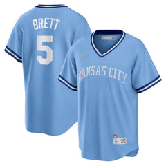 Light Blue George Brett Kansas City Royals Nike Road Cooperstown Collection Player Jersey