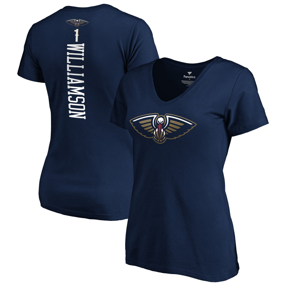 Fanatics Zion Williamson New Orleans Pelicans Women's 2019 NBA Draft Playmaker Name & Number V-Neck T-Shirt