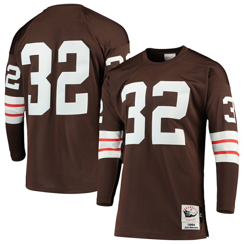 Jim Brown 1964 Authentic Throwback Retired Player Jersey - Cleveland Browns Jerseys