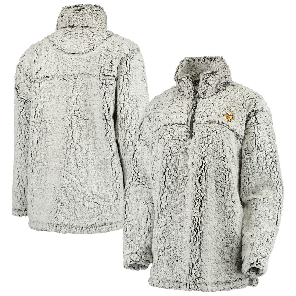 Women's Sherpa Quarter-Zip Pullover Jacket - Minnesota Vikings Pullover