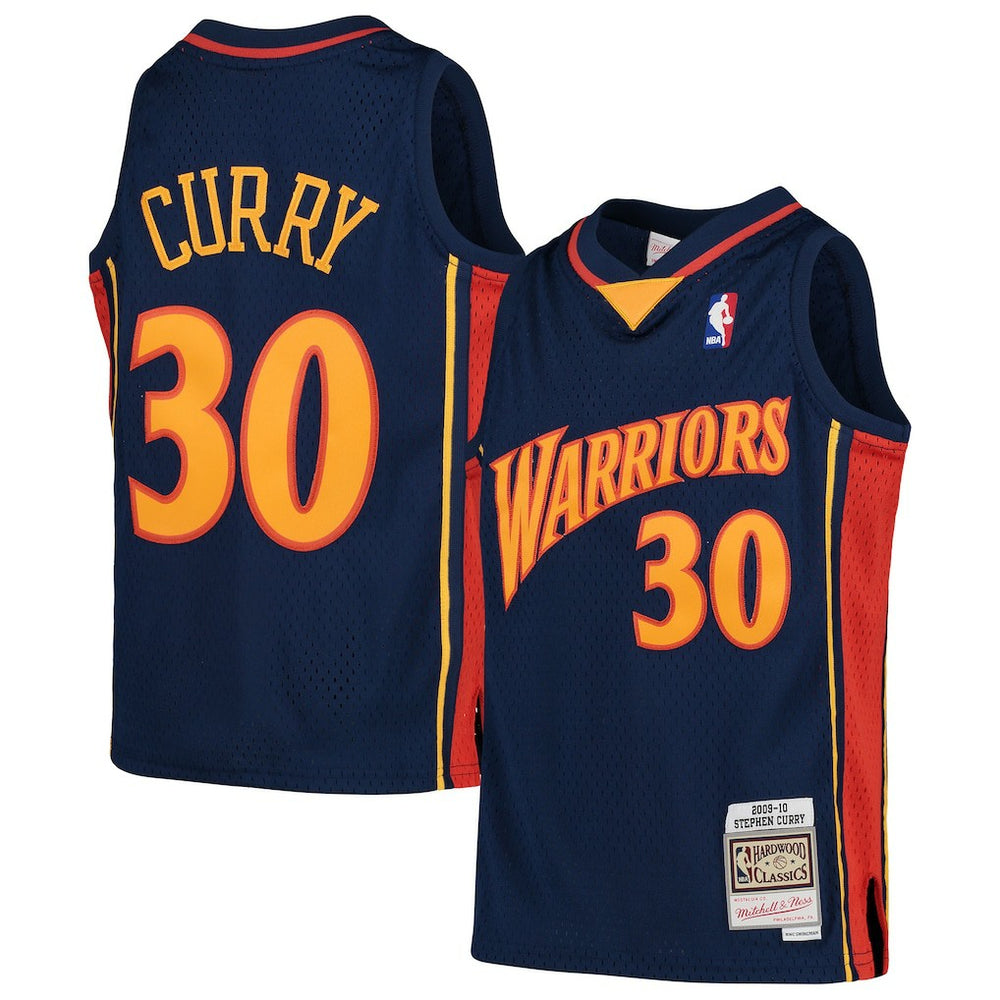 Mitchell & Ness Stephen Curry Golden State Warriors Youth 2009-10 Hardwood Classics Swingman Throwback Jersey sale