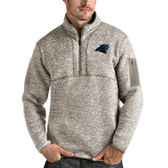 Antigua Fortune Quarter-Zip Pullover Jacket - Carolina Panthers Pullover