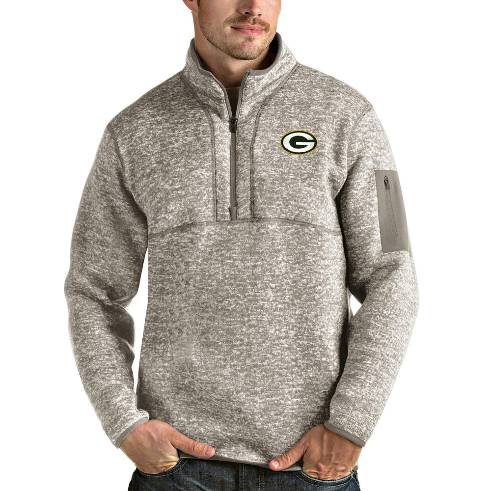 Antigua Fortune Quarter-Zip Pullover Jacket - Green Bay Packers Pullover