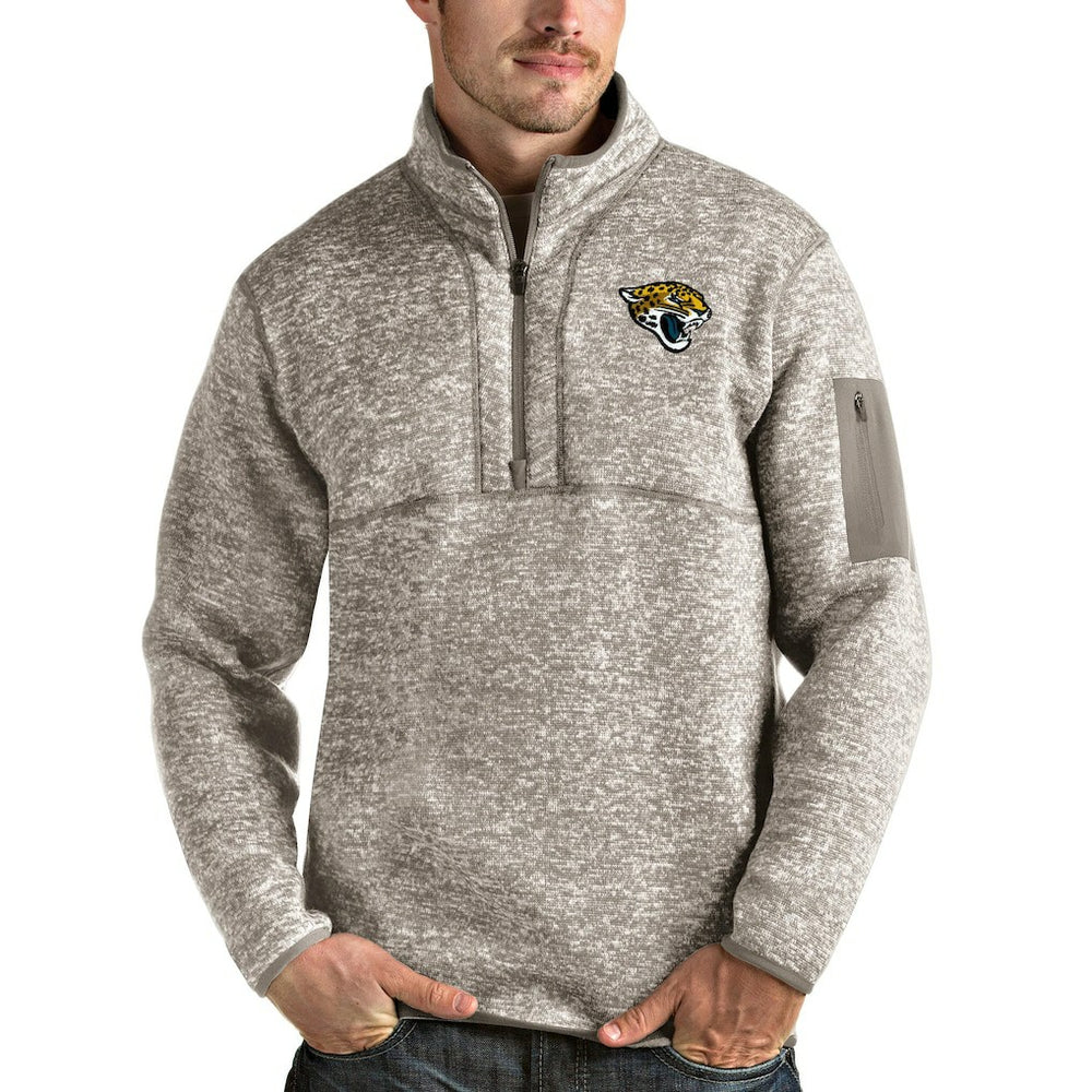 Antigua Fortune Quarter-Zip Pullover Jacket - Jacksonville Jaguars Pullover