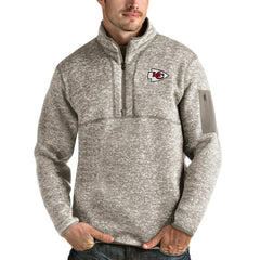 Antigua Fortune Quarter-Zip Pullover Jacket - Kansas City Chiefs Pullover