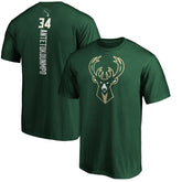 Giannis Antetokounmpo Milwaukee Bucks Team Playmaker Name & Number T-Shirt