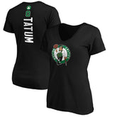 Jayson Tatum Boston Celtics Women's Playmaker Name & Number V-Neck T-Shirt