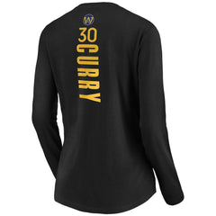 Stephen Curry Golden State Warriors Women's Playmaker Name & Number Long Sleeve V-Neck T-Shirt sale