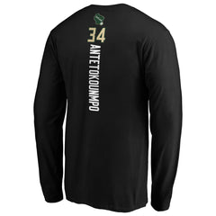 Giannis Antetokounmpo Milwaukee Bucks Playmaker Name & Number Long Sleeve T-Shirt