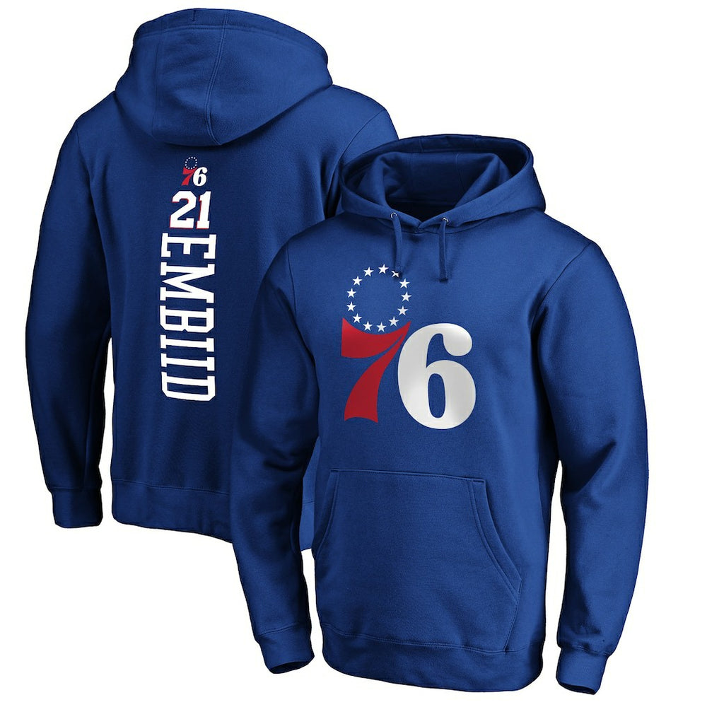 Joel Embiid Philadelphia 76ers Playmaker Name & Number Pullover Hoodie