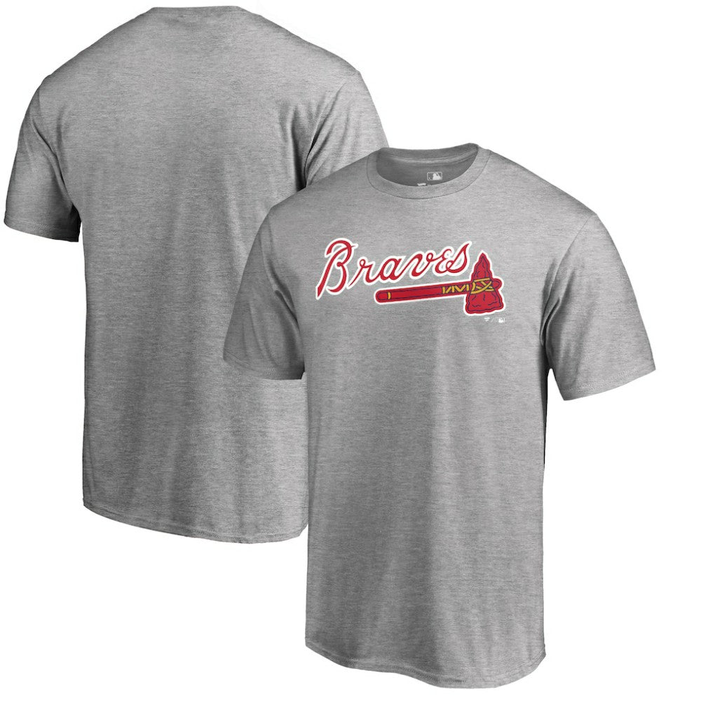 Heathered Gray Atlanta Braves Team Wordmark T-Shirt