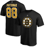 NHL David Pastrnak Boston Bruins Fanatics Authentic Stack Player Name & Number T-Shirt