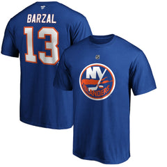 NHL Mathew Barzal New York Islanders Fanatics Authentic Stack Player Name & Number T-Shirt
