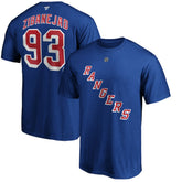 NHL Mika Zibanejad New York Rangers Fanatics Authentic Stack Player Name & Number T-Shirt