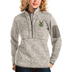 Milwaukee Bucks Antigua Women's Fortune Quarter-Zip Pullover Jacket