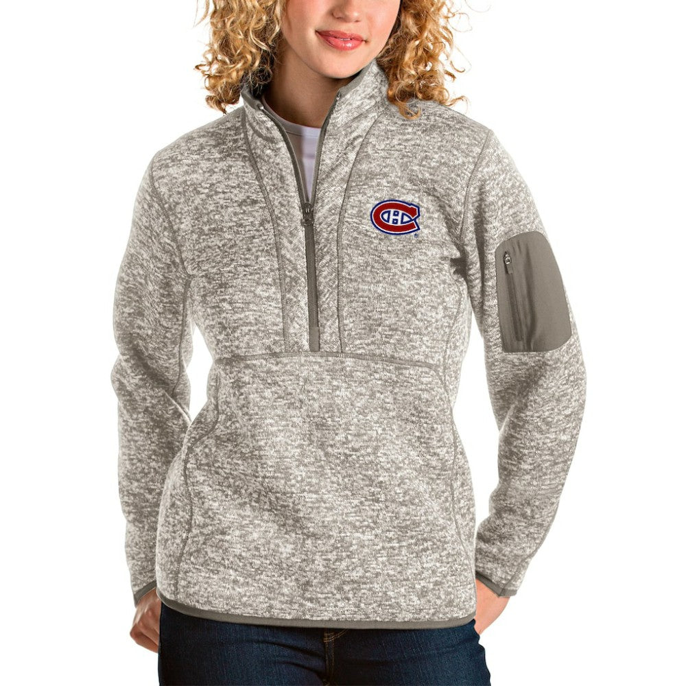 NHL Montreal Canadiens Antigua Women's Fortune Half-Zip Sweatshirt