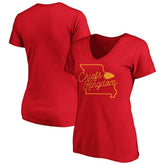Women's Iconic Script State V-Neck T-Shirt - Kansas City Chiefs T-shirts
