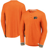 NHL Philadelphia Flyers Fanatics True Classics Henley Long Sleeve T-Shirt