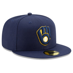 Navy Milwaukee Brewers New Era Home Authentic Collection On-Field 59FIFTY Fitted Hat