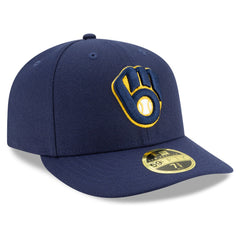 Navy Milwaukee Brewers New Era Authentic Collection On-Field Low Profile 59FIFTY Fitted Hat