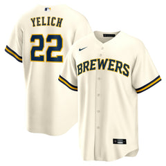 Cream Christian Yelich Milwaukee Brewers Nike Home Replica Player Jersey