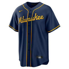 Navy Christian Yelich Milwaukee Brewers Nike Alternate 2 Replica Jersey