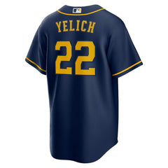 Navy Christian Yelich Milwaukee Brewers Nike Alternate 2 Replica Jersey