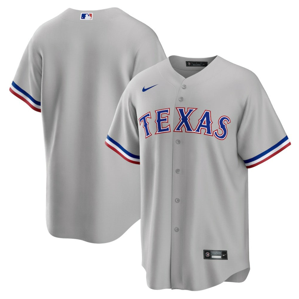 Gray Texas Rangers Nike Road Replica Team Jersey