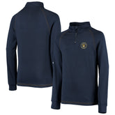 Navy Milwaukee Brewers Stitches Youth Raglan Quarter-Zip Jacket