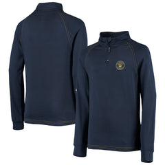 Navy Milwaukee Brewers Stitches Youth Raglan Quarter-Zip Jacket