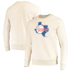 Oatmeal Texas Rangers Majestic Threads Fleece Pullover Sweatshirt