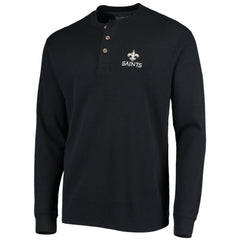 Dunbrooke Logo Maverick Thermal Henley Long Sleeve T-Shirt - New Orleans Saints T-shirts