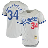 Gray Fernando Valenzuela Los Angeles Dodgers Mitchell & Ness Road 1981 Cooperstown Collection Authentic Jersey