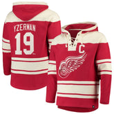 NHL Steve Yzerman Detroit Red Wings '47 Player Lacer Pullover Hoodie