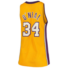 Mitchell & Ness Shaquille O'Neal Los Angeles Lakers Women's 1999/00 Hardwood Classics Swingman Jersey