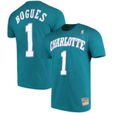 Mitchell & Ness Muggsy Bogues Charlotte Hornets Hardwood Classics Name & Number Player T-Shirt