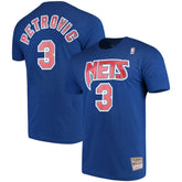 Mitchell & Ness Drazen Petrovic Brooklyn Nets Hardwood Classics Name & Number Player T-Shirt