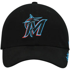 Black Miami Marlins '47 Women's Team Miata Clean Up Adjustable Hat
