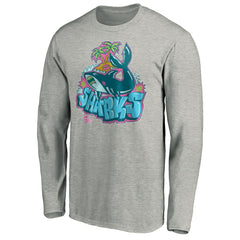 NHL San Jose Sharks Graffiti Shark Long Sleeve T-Shirt