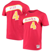 Mitchell & Ness Spud Webb Atlanta Hawks Hardwood Classics Name & Number T-Shirt