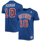 Mitchell & Ness Dennis Rodman Detroit Pistons Hardwood Classics Stitch Name & Number T-Shirt sale